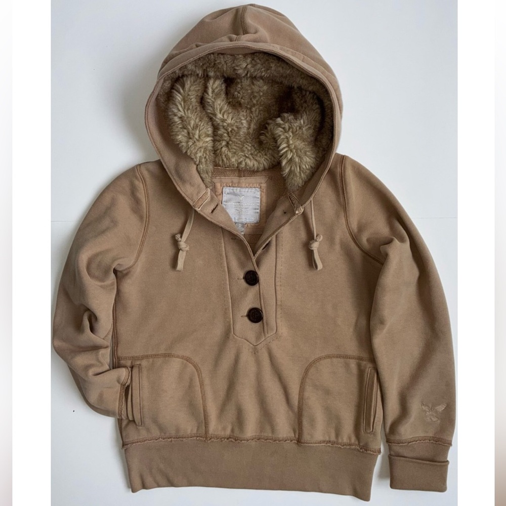 AE - Faux Fur Hood Sweatshirt